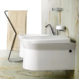 Gessi Cono Смеситель для биде на 1 отв. с донным клапаном и соединительными шлангами, цвет: хром (45007#031)