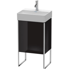 Duravit XSquare База под раковину 434х340х739 мм, с ножками встр. с регул.по выс. 1 стек полка, 1 дверца правая, Цвет черный глянц.(для 073245) (XS4441R4040)