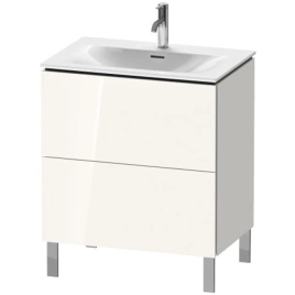 Duravit L-Cube Тумба напольная под раковину 234473, 2 ящика, 704x720x481мм, цвет White High Gloss (LC659602222)