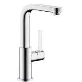 Hansgrohe Metris S Смеситель для раковины с донным клапаном, на 1 отв, поворотный излив 138мм, h226мм, цвет: хром (31159000)