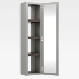 Armani Roca Island Настенный шкаф 30.2х16хh120см, с двумя зеркалами и полочками DX, цвет: silver (7.8567.2.081.9)