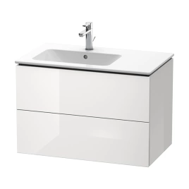 DURAVIT L-CUBE Тумба под раковину 550x820x481 мм, подвесная, левая, 2 ящика, для раковины 234583,, цвет белый глянцевый (LC629102222)