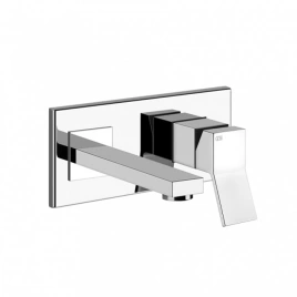 Gessi Rettangolo K Встраиваемый однорычажный смеситель для раковины с индивидуальной длиной излива (70-300мм)(внешние части), цвет: хром (53084#031)