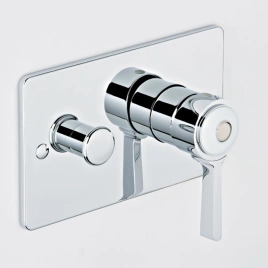 THG CAPUCINE VERT DECOR PLATINE Смеситель для душа встраиваемый, однорычажный, с переключателем, внешняя часть, декор платина, цвет хром (A7E-A02-6550B)
