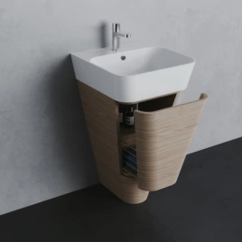 AZZURRA BUILD Тумба напольная под раковину 65 см, 59х47х50 см, с 1 ящиком, цвет Olmo naturale (MBB 65 N)