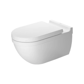 DURAVIT STARCK 3 Унитаз подвесной 620х370 мм., вертикальный смыв, с креплением Durafix, WonderGliss, цвет белый (22260900001)