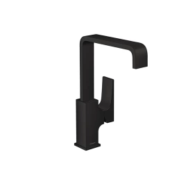 Hansgrohe Metropol Смеситель для раковины 230, на 1 отв, с донным клапаном, излив 165мм, цвет: черный матовый (32511670)
