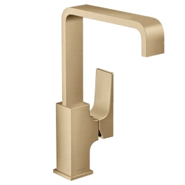 Hansgrohe Metropol Смеситель для раковины 230, на 1 отв, с донным клапаном, излив 165мм, цвет: шлифованная бронза (32511140)