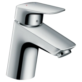 Hansgrohe Logis Смеситель для раковины 70 на 1 отв. с метал. донным клапаном, излив 107мм, h67мм, цвет: хром (71170000)