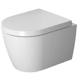 Duravit ME by Starck Унитаз подвесной Compact Rimless без смывного края, с вертикальным смывом, вкл. крепление Durafix, 4,5л. с HygieneGlaze, 370x480 (2530092000)