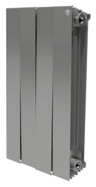 Радиатор биметаллический Royal Thermo Piano Forte 500 Silver Satin 4 секции-серебристый