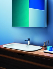 Раковина AZZURRA GLAZE встраиваемая на столешницу без отв под смеситель 69x38см цвет белый