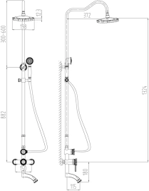 Душевая стойка Lemark Jasmine LM6662ORB