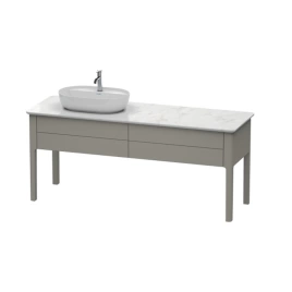 Duravit Luv База напольная, 743x1788x570, 2 выдв.ящика, раковина слева, цвет каменно-серый шелковисто-матовый (LU9563L9292)