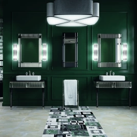 OASIS RIALTO Консоль под раковину 980х510х800 мм, напольная, 1 ящик, столешница, фурнитура хром, цвет Black глянцевый (0RICM098VLCR100)