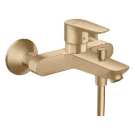 Hansgrohe Talis E Смеситель для ванны настенный, излив 194мм, цвет: шлифованная бронза (71740140)
