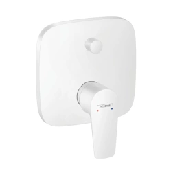 Hansgrohe Talis E Встраиваемый смеситель для ванны с переключателем, с защит.комб. EN 1717, (внешняя часть), цвет: белый матовый (71474700)