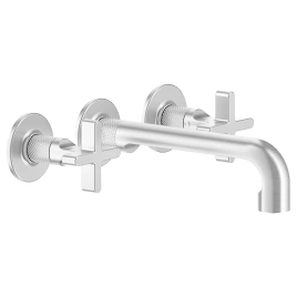 GESSI INCISO Встраиваемый смеситель для раковины на 3 отверстия с изливом 210-190мм (внешние части), цвет: хром (58190#031)