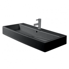 Раковина Duravit Vero шлиф с перел без отв под смеситель включая крепление 1000x470мм Цвет Черный