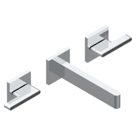THG ICON-X CARBONE GOLD A MANETTES Смеситель для раковины настенный, на 3 отверстия, внешняя часть, цвет хром (U7T-A02-40GB)