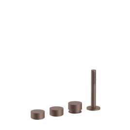Fantini AF/21 Смеситель на борт ванны, 4 отв, без излива, цвет: Matt Copper PVD (27 P9 A267)