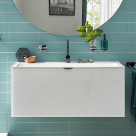 Emco Vanity units Раковина (мин. литье), 1000х522 мм, для тумб 9583 274 20 и 9583 275 20, с 1 отв, с д/клапаном, цвет белый (9577 114 31)