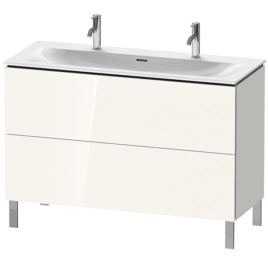 Duravit Viu Мебельная раковина с переливом 2 отв под смес. (2 намечен) нажимной выпуск с керам. покрытием 1030х490 мм, покр. WonderGliss, цвет белый (23441200581)