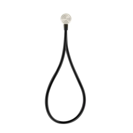 Gessi Hi-Fi Душевой магнитные комплект, состоящий из вывода воды, держателя, Darkflex шланга 1,50 м и лейки, цвет: Finox (63199#149)