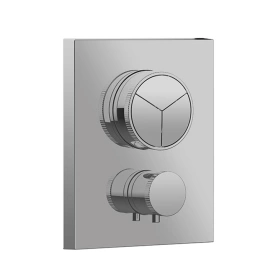 Almar PUSH SQUARE CORE Внешняя часть термостата на 3 потребителя, хром (E176683.CR)