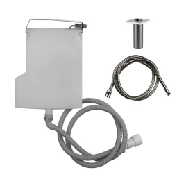 Gessi Rettangolo Система сбора воды для ручного душа с убирающимся шлангом при монтаже на борт ванны, цвет: Black Metal Brushed PVD (01767#707)