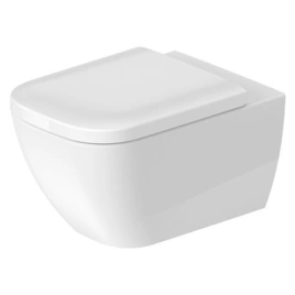 DURAVIT Happy D.2 Унитаз подвесной безободковый 540х365 мм, с креплением, цвет белый с покрытием WonderGliss (22220900001)