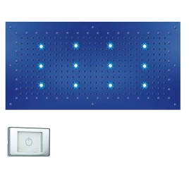 BOSSINI DREAM-XL RECTANGULAR Верхний душ 1000 x 500 mm, с 12 LED RGB, блок питания/управления, Cromoterapia, цвет: хром (WI0372.030)