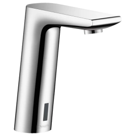 Hansgrohe Metris S Эл. смеситель для раковины, на 1 отв, излив 128мм, h145мм, без регул.ттемпературы, питание от сети, цвет: хром (31103000)