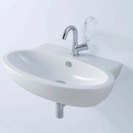 Раковина AZZURRA COMODA подвесная 80х50см с 1 отв под смеситель цвет белый