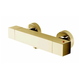 Bossini Cube Tермостат для душа, наружный, 1 выход 1/2, цвет: золото (Z004103.021)