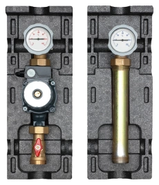 Насосная группа Meibes V-UK 1 с насосом Grundfos UPS 25-60 со смесителем ME 66813.40