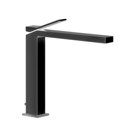 Gessi Rettangolo K Смеситель для раковины на 1 отверстие, с донным клапаном, излив 213мм, цвет: черный (53003#299)