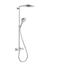 HG Raindance S Душевая система Showerpipe: верх.душ 300 1jet, ручн.душ, шланг, термостат, цвет: хром (27114000)