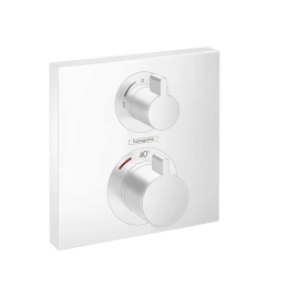Hansgrohe Ecostat Square Встраиваемый термостат для душа, 2 источника (внешняя часть), цвет: белый матовый (15714700)