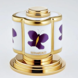 THG CAPUCINE MAUVE DECOR OR Вентиль смесителя для раковины, декор золото/лиловый, цвет полированное золото (A7D-F01-35)