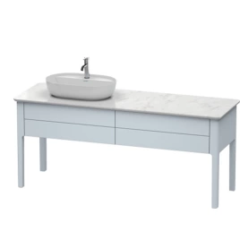 Duravit Luv База напольная, 743x1788x570, 2 выдв.ящика, раковина слева. цвет светло-голубой шелковисто-матовый (LU9563L9797)