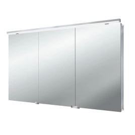 EMCO Flat Зеркальный шкаф 1200 мм, LED-подсветка, 3 двери, 4 полки, розетка, без нижней подсветки (9797 050 66)
