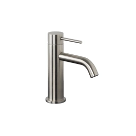 FIMA|Carlo Frattini Spillo Steel Смеситель для раковины, на 1 отверстие, с донным клапаном click-clack, цвет INOX (F3071INOX)