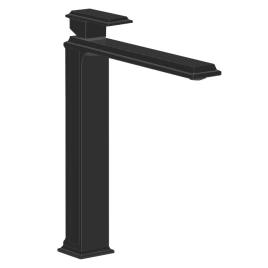 Gessi Eleganza Смеситель для раковины на 1 отверстие, высокий, без донного клапана, цвет: черный металлик (46004#706)