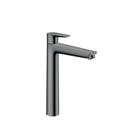 Hansgrohe Talis E Смеситель для раковины 240, на 1 отв, с донным клапаном, излив 183мм, h234мм, цвет: шлифованный черный хром (71716340)