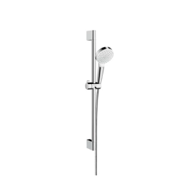 HG Crometta Vario Unica Душевой набор: штанга 650mm, ручной душ, 1jet (Rain), EcoSmart, шланг, цвет: белый/хром (26535400)