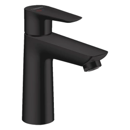 HANSGROHE TALIS E Смеситель для раковины на 1 отверстие, однорычажный, высота до излива 104 мм, цвет черный матовый (71714670)
