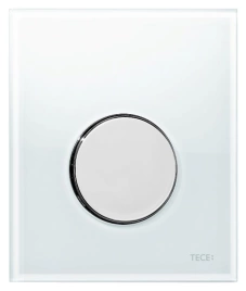 Кнопка смыва TECE Loop Urinal 9242660 белое стекло-кнопка хром