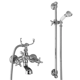 Stella Italica Смеситель для ванны 3274/302/6 со штангой и ручным душем, цвет: хром (IT 02203 CR00)