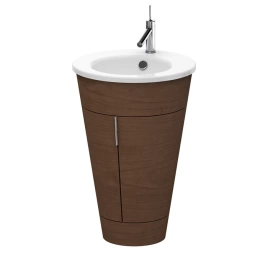 Duravit Starck 1 Тумба напольная 600x560xh825 мм, для раковины 040658, с 2мя дверцами, 1 полка, цвет: american walnut (S1952001313)